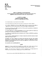 Arrêté Préfectoral